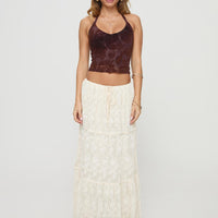 Oh Plisse Maxi Skirt Cream