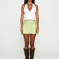 Arroyo Mini Skirt Green / White Gingham