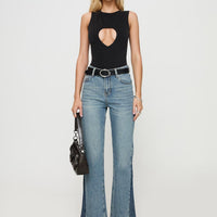 Farleigh High Rise Flared Jeans Blue