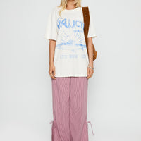 Jinxie Tie Side Pants Pink Gingham