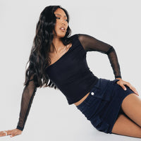 Myrtle Cargo Mini Skirt Navy