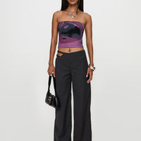 Nights Like This Cut Out Buckle Detail Pants Charcoal