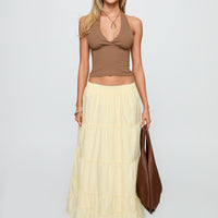 Garden Party Maxi Skirt Lemon
