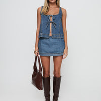 Stefenie Denim Skort Mid Wash