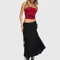 Perky Maxi Skirt Black