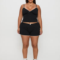 Slow Start Jersey Sleep Short Black Curve