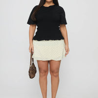Sonsie Mini Skirt Cream Curve