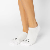 Dead Face Low Rise Socks - White
