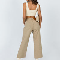 Ruby Cropped Jeans Tan