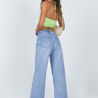 Cece Hammer Wide Leg Jeans Vintage Blue Denim