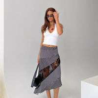 Midnight Memories Asymmetrical Midi Skirt Black Multi