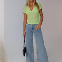 Darla Low Rise Straight Jean Vintage Blue Wash