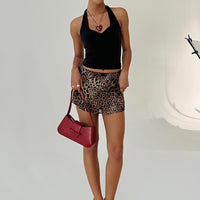 Tejano Mini Skirt Leopard Tall