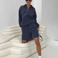 Dream Fleece Longline Shorts Navy