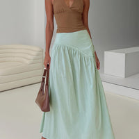 Yasemine Maxi Skirt Green / White