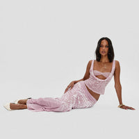 Kalei Maxi Skirt Pink Floral