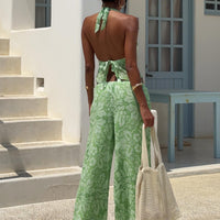 Finesse Pants Green Floral