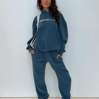 Princess Polly Track Pants Block / Cursive Text Slate