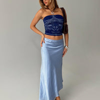 Resistance Asymmetrical Maxi Skirt Blue