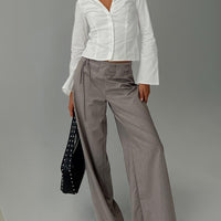 Just Have Fun Wide Leg Pant Grey Petite