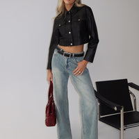 Echo Park High Rise Straight Leg Jeans Vintage Wash