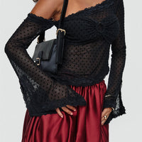 Rubee Bubble Hem Mini Skirt Red
