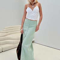 Macadamia Maxi Skirt Green / White