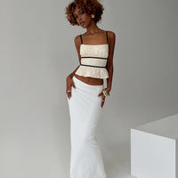 Meredith Maxi Skirt White