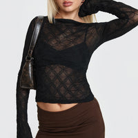 Karley Low Waist Mini Skirt Chocolate Petite