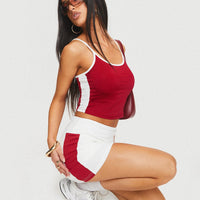 Tex Skort White / Red