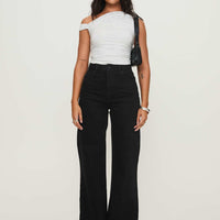 Goldie High Wide Jean True Black
