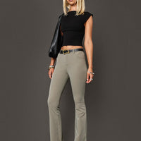 Mitsuki Mid Rise Pants Grey