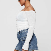 Grishea Low Rise Denim Skirt
