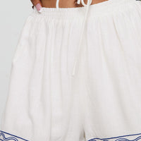 Sun And Palm Trees Vest Set White / Blue