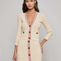 Irvin Pointelle Knit Cardigan