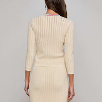 Irvin Pointelle Knit Cardigan