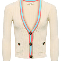 Irvin Pointelle Knit Cardigan