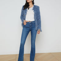 Azure Fringe Cardigan Blazer
