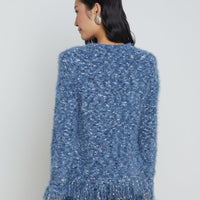 Azure Fringe Cardigan Blazer