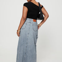 McGuane Denim Midi Skirt Petite