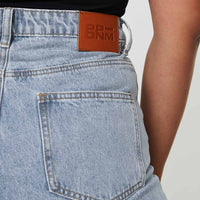 Nicolo High Rise Straight Leg Jeans Light Blue Wash