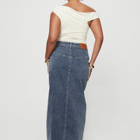 Batkins Maxi Skirt Dark Wash Denim