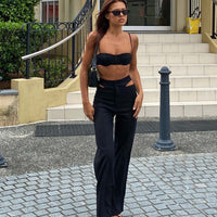 Alexia Wide Leg Pants Black