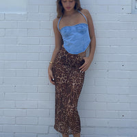 Anything For Love Midi Skirt Leopard