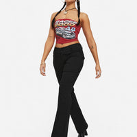 Archette Pant Black Pinstripe