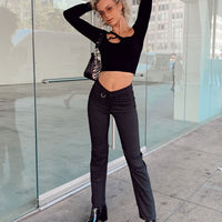 Billie D Ring Pants Black