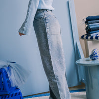 Abbey Balloon Strass Jeans - Blauw