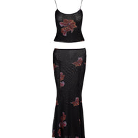 Brookie Mesh Set Black Floral