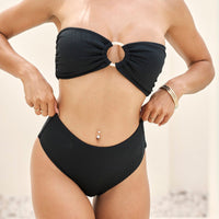 High Tide Cheeky Bikini Bottoms - Black