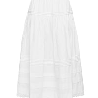 Calling For You Flowy Maxi Skirt White